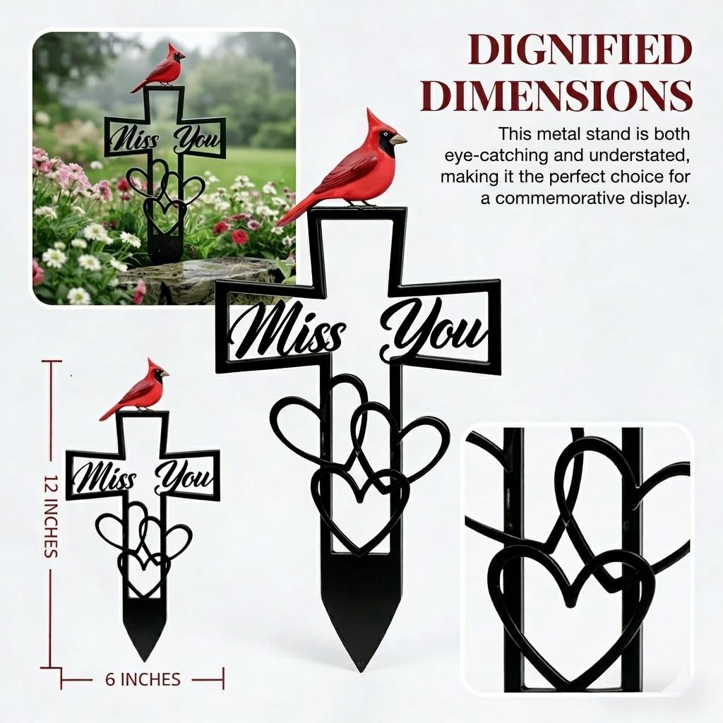 🐦LAST DAY 49% OFF -💖Metal Cemetery Memorial Plaque for Remembrance✝️